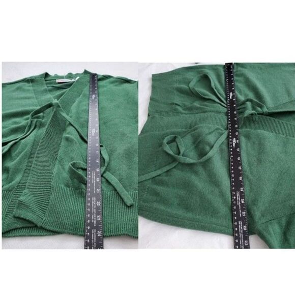 NWT Free People Size S Emerald Knit Set Tie-Front Cardigan Wide-Leg Lounge Boho - Picture 5 of 8